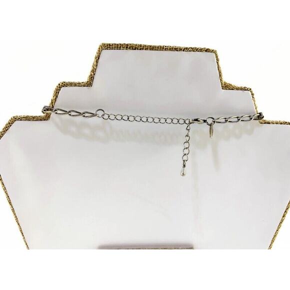 Lia Sophia Turquoise Pendant Necklace Teardrop Shape 9.5 Inch Adjustable - Picture 9 of 10